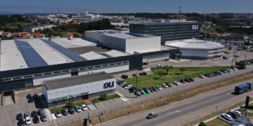 Vue du site industriel de Oli à Aveiro, Portugal