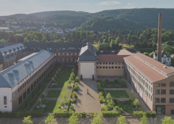 Vue de l'usine Villeroy & Boch à Mettlach en Allemagne