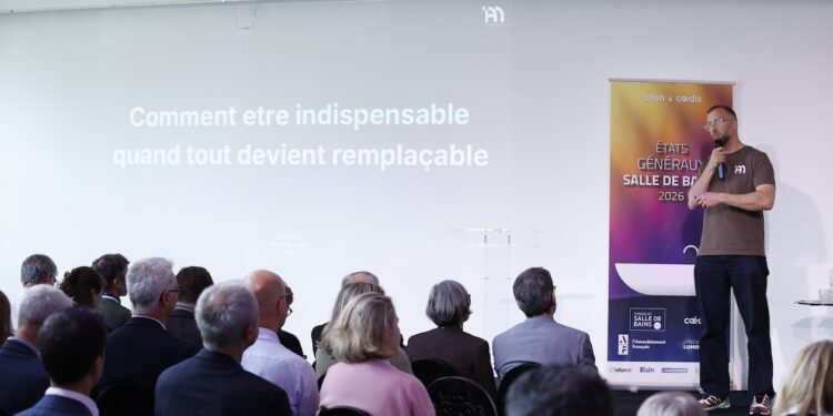 Lucas Perraudin, fondateur et CEO de AI Partners et ancien directeur de Meta Reality Labs EMEA, aux Etats Généraux de la Salle de bains 2026.