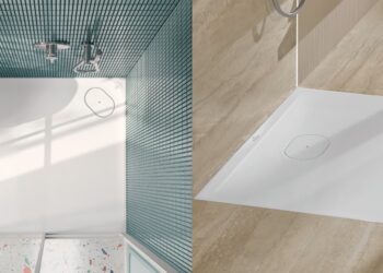 Receveur de douche Ecora de Villeroy & Boch, blanc et encastré