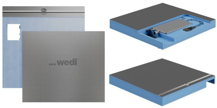 Le receveur prêt à carreler Fundo Thermo de Wedi et son récupérateur de chaleur intégré