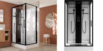 La cabine de douche à recyclage d'eau Eternity de Aurlane.