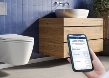 Illustration de l'application ToiletSeatFinder de Bemis.