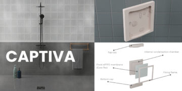 Schéma de principe du projet Captiva de récupération de la vapeur d'eau de la douche.