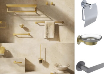 Les accessoires de salle de bains de la gamme Noah de Clever.