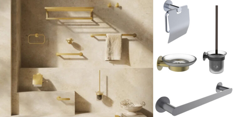 Les accessoires de salle de bains de la gamme Noah de Clever.