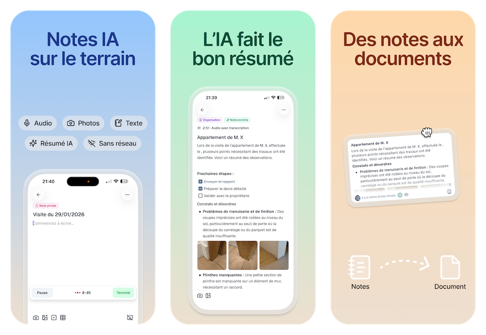Captures d'écran application There.